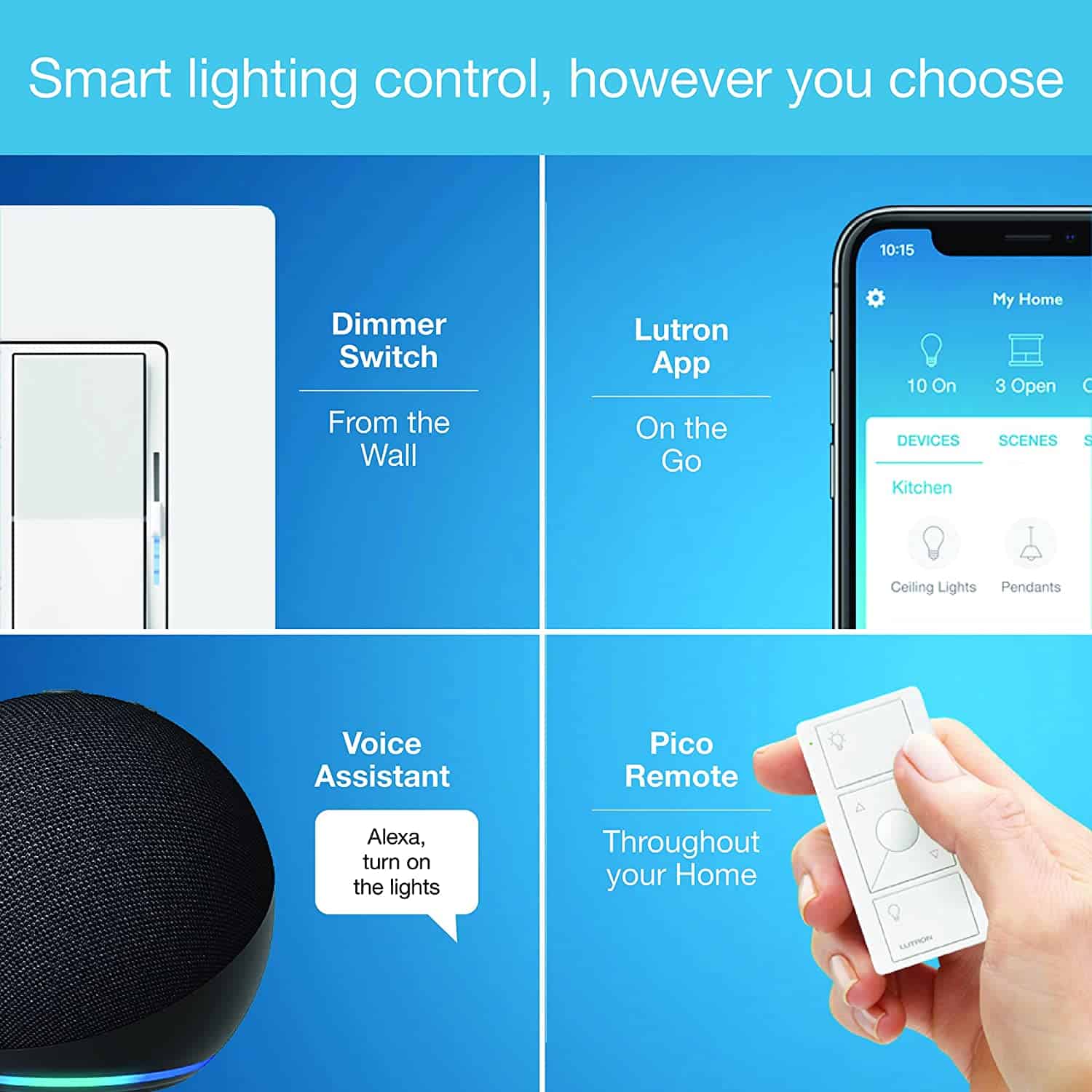 Lutron Diva Smart Dimmer Switch Kit Smart Home Automation