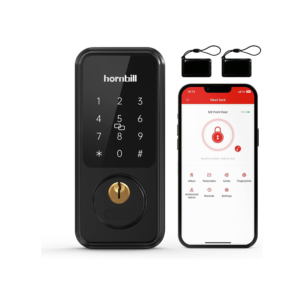 Hornbill Front Door, Smart Door Lock with Keypad