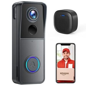 Doorbell Camera with Chime Video Doorbell Wireless w/ Motion Zones Customization