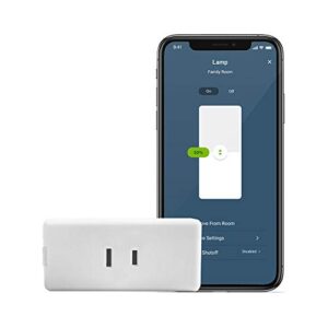 Leviton Decora Smart Dimmer Plug, Wi-Fi 2nd Gen, Works with My Leviton, Alexa, Google Assistant, Apple Home/Siri & Wire-Free Anywhere Companions for Switched Outlet, D23LP-2RW, White