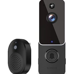 Aiwit Doorbell Camera Wireless, Indoor/Outdoor Surveillance Video Doorbell with Smart AI Human Detection, Wider-Angle Lens, Included Chime Ringer, 2.4G WiFi, 2-Way Audio, Night Vision, Cloud Storage