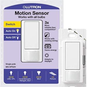 Lutron Maestro Motion Sensor Switch | 2 Amp, Single Pole | MS-OPS2-WH | White