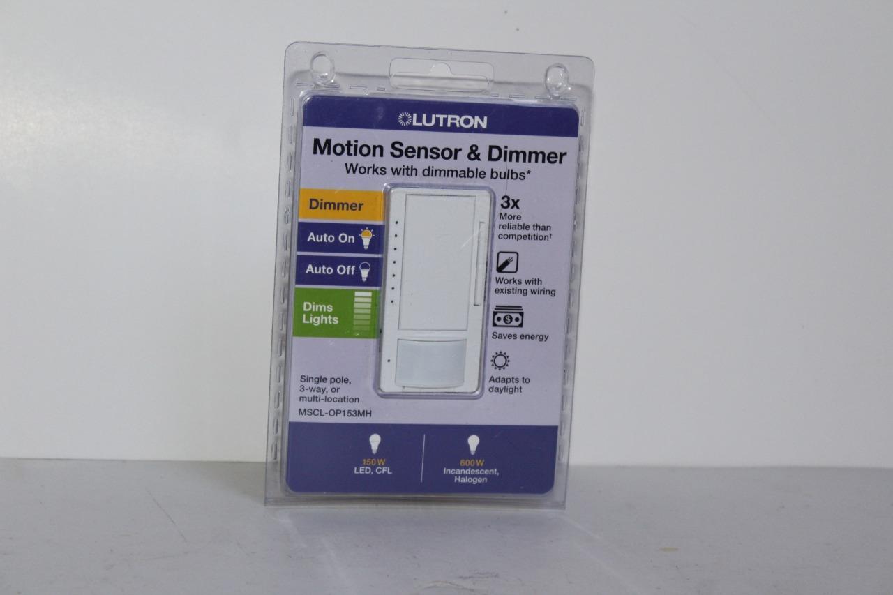 Lutron Maestro LED Dimmer with Motion Sensor, MSCLOP153MWH