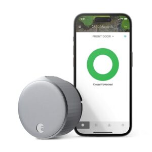 August Home, Wi-Fi Smart Lock (4th Generation)– Fits Your Existing Deadbolt in Minutes, Silver