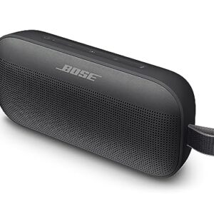 Bose SoundLink Flex Bluetooth Speaker, Portable Speaker with Microphone, Wireless Waterproof Speaker for Travel, Outdoor and Pool Use, Black