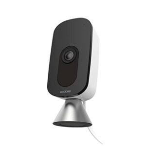 ecobee SmartCamera – Indoor WiFi Security Camera, Smart Home Security System, 1080p HD 180 Degree FOV, Night Vision, 2-Way Audio, Works with Apple HomeKit, Alexa Built In