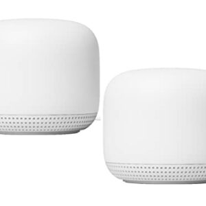 Google Nest WiFi Access Point Non-Retail Packaging - Connect to AC2200 Mesh Wi-Fi 2nd Gen (2-Pack, Snow)