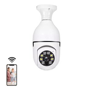 Keilini Light Bulb Security Camera, Light Bulb Security Camera, 360°Panoramic Surveillance Cam, Light Bulb HD 1080P Security Camera (1 pcs)