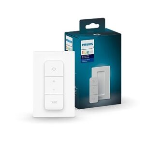Philips Hue Smart Dimmer Switch with Remote, Turns Hue Lights On, Off, Dims or Brightens, Toggles Between Scenes, Hue Bridge Required, 1-Pack,White