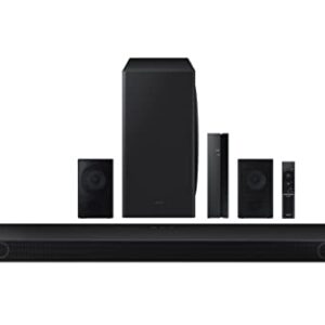 SAMSUNG HW-Q910B 9.1.2ch Soundbar w/Wireless Dolby Atmos, DTS:X, Rear Speakers, Q Symphony, Built in Voice Assistant, SpaceFit Sound, Airplay 2, Adaptive Sound, Game Pro Mode, Alexa Built-in, 2022