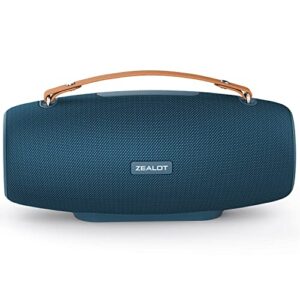 ZEALOT Bluetooth Speaker, Speaker,75W Waterproof Speakers Bluetooth Wireless Loud with 14,400MAh Battery,20H Play,EQ,Deep Bass,Stereo,Dual Pairing,Large Outdoor Speakers for Party,Beach,Camping,Blue