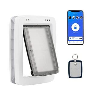 PetSafe SmartDoor™ App-Controlled Pet Door (Large), Made for Multiple Pets, Selective Entry and Exit, Control Through Your Phone, Smart Dog Door, Wi-Fi Enabled (White - Large)