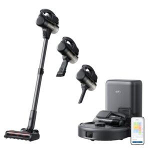 eufy Robot Vacuum 3-in-1 E20,with Versatile Stick and Handheld Vacuum Cleaner Combo,Self Emptying Up to 75 Days,Max 30,000Pa,Smart Obstacle Avoidance,Pro-Detangle,Ideal for Carpet,Crevices,Stairs