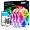 DAYBETTER LED Strip Lights 300 ft, Smart Light with App Remote Control, RGB LED Lights for Bedroom, Music Sync Color Changing for Room Home Decor Party Festival Halloween, Christmas (3 Rolls)