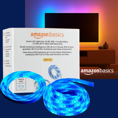 Amazon Basics Smart LED Light Strip 16.4 Ft