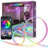 ANDOHAI 20FT LED Neon Rope Lights, Flexible Led Rope Lights Control with App/Remote, IP67 Outdoor RGB Color Changing Led Neon Lights Waterproof, Music Sync Led Strip Neon Lights for Bedroom Decor