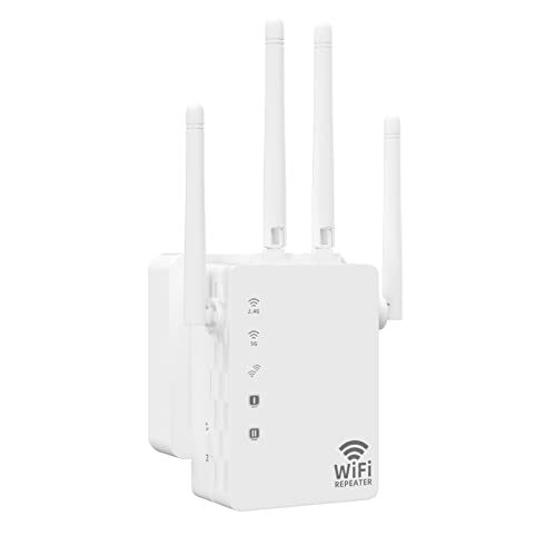 2023 WiFi Extender, 5G Dual Band 1200Mbps Fastest WiFi Long Range Extenders Booster Covers Up to 8500 Sq.Ft and 40 Devices Wireless Internet Repeater and Signal Amplifier for Home Easy Setup