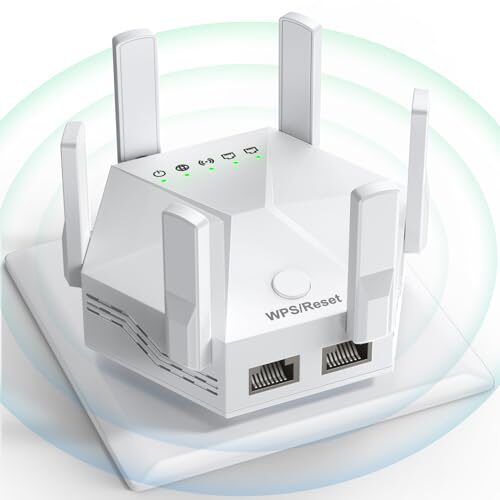ZODTHOD 2024 WiFi Extender Signal Booster for Home Powerful 6 Antennas WiFi Booster, up to 10000 sq. ft Coverage, 1200Mbps Dual Band 5GHz/2.4GHz Long Range Wireless Internet Booster WiFi Repeater