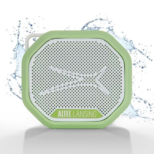 Altec Lansing Loud Small Bluetooth Speaker Wireless Waterproof, Mount and Voice Assistant Included, HYDRATREK Mini Pocket Magnetic Portable Speakers for Travel, Shower, Home and Outdoor Adventure