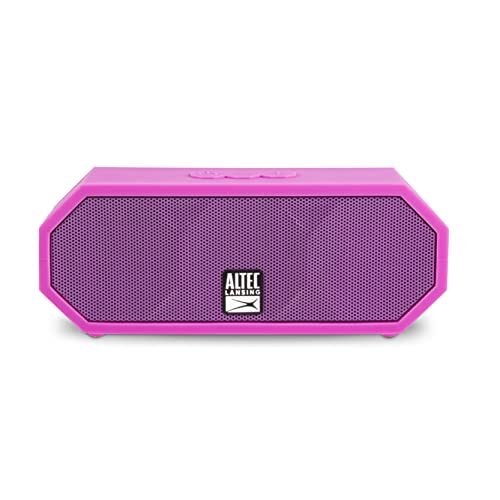Altec Lansing Jacket H2O 2 – Waterproof Bluetooth Speaker with 3.5mm Aux Port, IP67 Certified & Floats in Water, Compact & Portable Speaker for Travel & Outdoor Use, 8 Hour Playtime, Pink