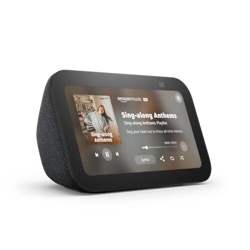 Amazon Echo Show 5 (new model), Smart display with 2x the bass and clearer sound, Charcoal