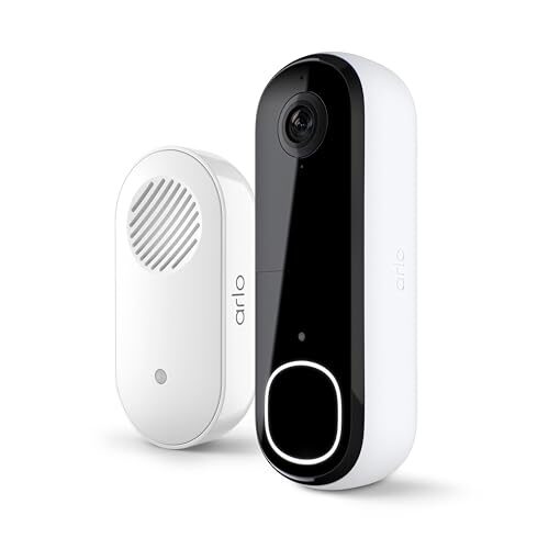 Arlo Video Doorbell 2K 2nd Gen & Chime 2 Bundle, 2K HD doorbell Camera, 2-Way Audio, Package Detection, Motion Detection and Alerts, Built-in Siren, Night Vision, AVDK4001-100CNS, White