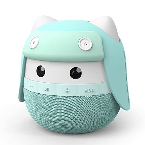 ASIMOM Kid Bluetooth Speaker, Rhyme Kawaii Speaker, Stereo Wireless Pairing, 15H Playtime, Cute Portable Speaker, Gift for Teens Teenage Girls and Kids (Aqua Blue)