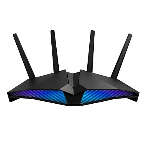ASUS RT-AX82U WiFi 6 Extendable Router, AX5400, Dual Band  Gaming Port, Mobile Game Mode, Aura RGB, Included AiProtection Pro Security, Instant Guard, VPN, AiMesh Compatible