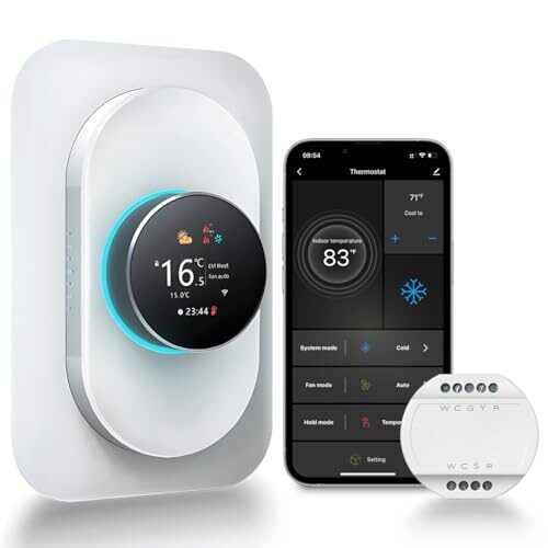 AVATTO Thermostat Smart WiFi Thermostat programmable Thermostat Heat Pump Thermostat Works Smart Life or Tuya App Remote Control, Compatible with Alexa, Google Assistant Voice Control 2.4GHz-WLAN