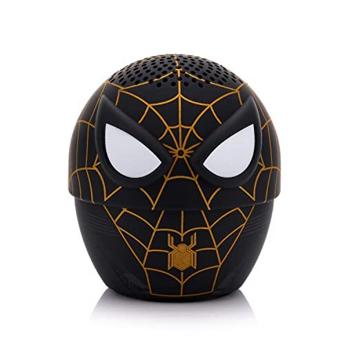 Bitty Boomers Marvel Speaker, Spider-Man Black & Gold Suit, Mini Bluetooth Speaker