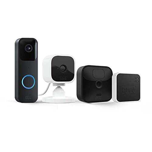 Blink Whole Home Bundle – Video Doorbell System, Outdoor camera, and Mini camera