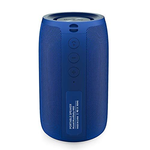 MusiBaby Speaker, Bluetooth Speaker, Waterproof, Outdoor, Portable Speaker, Dual Pairing, Loud Stereo, Booming Bass,1500 Mins Playtime Wireless Speaker for Home,iPhone, Party, Gifts Speaker(Blue)