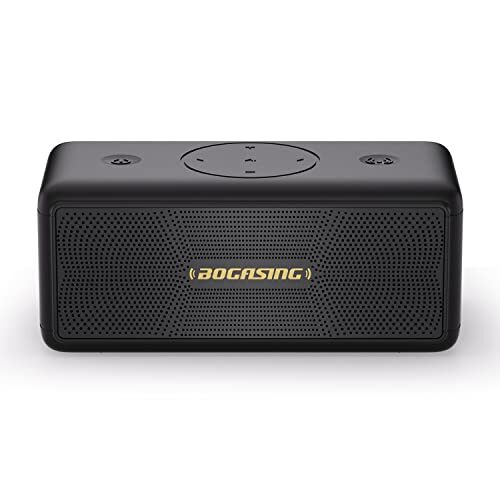 BOGASING M5 Bluetooth Speaker, Portable Wireless Speaker with 40W Loud Stereo Sound & Punchy Bass, 30H Playtime, IPX7 Waterproof, Bluetooth 5.3, EQ, TWS, TF-Card, AUX, USB, for Outdoor Home Shower