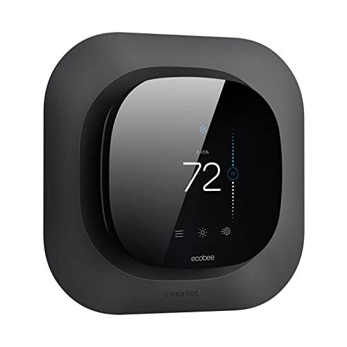 CaseBot Wall Plate for 2022 Ecobee Smart Thermostat Premium & Enhanced, Practical and Stylish Trim Kit Bracket Mount Cover, Easy Installation, Matte Black