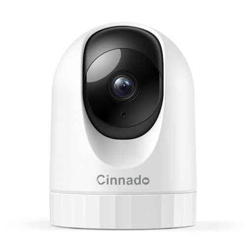 Cinnado Security Camera Indoor-2K 360° WiFi Cameras for Home Security, Pet/Dog/Baby Camera with Phone app, 2-Way Audio, Night Vision, 24/7 SD Card Storage, Works with Alexa & Google Home