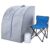 Durasage Portable Personal Steam Sauna Spa for Home Use, Full Body Foldable Tent with 60-Min Timer, 800W Steam Generator, Chair Included for Detox and Relaxation