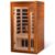 Dynamic Saunas Barcelona Low EMF FAR Infrared Sauna 1- to 2-Person, Red Light Therapy & Bluetooth Speakers, Personal Indoor Dry Heat Sauna for Home & Gym – Made from Canadian Hemlock