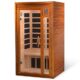 Dynamic Saunas Barcelona Low EMF FAR Infrared Sauna 1- to 2-Person, Red Light Therapy & Bluetooth Speakers, Personal Indoor Dry Heat Sauna for Home & Gym – Made from Canadian Hemlock