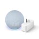 Echo Dot 5th Gen clock Cloud Blue with Amazon Smart Plug