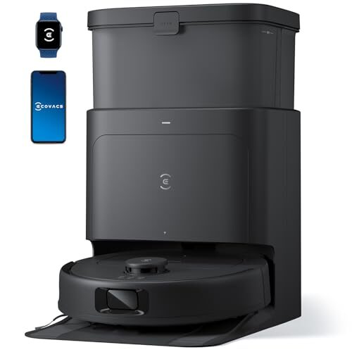 ECOVACS DEEBOT N30 Omni Robot Vacuum and Mop,10000Pa Suction, TruEdge Adaptive Edge Mopping, ZeroTangle 2.0 Technology, Hot Air-Drying, Self-Emptying, Auto-Lift Mopping, Obstacle Avoidance