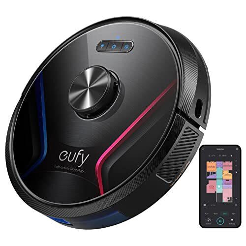eufy X8 Robot Vacuum, iPath Laser Navigation, Twin-Turbine 2000Pa x2 Suction, AI. Map 2.0 Technology, Wi-Fi, Floor Cleaner, Ideal for Pet Owners