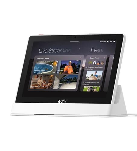 eufy Smart Display E10, Smart Home Hub 8″ Control Panel, Compatible Devices, Four Views on One Screen, Instant Door Alerts, Daily Event Reports, One Tap Control