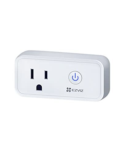 EZVIZ Smart Plug T30-B, Smart Home WiFi Outlet Compatible with Alexa, Echo, Google Home, Remote Control (White, 1 Pack)