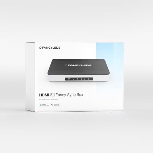 Fancyleds HDMI 2.1 Fancy Sync Box Syncing Device, 4K 120Hz, HDR (for 70″ to 95″ TVs)