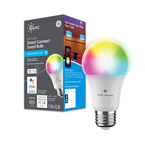 GE Lighting CYNC Color Changing Smart LED Light Bulb