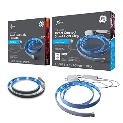 GE Lighting CYNC Smart LED Light Strip,120 Inches (2 Pack)