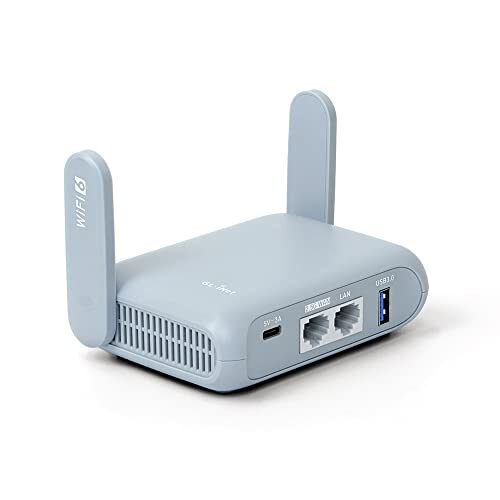 GL.iNet GL-MT3000 (Beryl AX) Portable Travel Router, Pocket-Sized Wi-Fi 6 Wireless Travel Gigabit Router, with OpenVPN & Wireguard for Public & Hotel Wi-Fi Use, Suitable for Cruise/RV/Airplane/Hotel