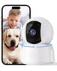 Golspark Indoor Security Camera 2K, Pet Camera for Home Security, Dog Cam Pan/Tilt, Motion Tracking, 2-Way Audio, Night Vision Baby Monitor, Siren Alert, Phone App, 24/7 Cloud &SD Card Storage, 2.4GHz