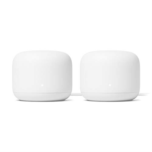Google Nest Wifi, Home Wi-Fi System, Wi-Fi Extender, Mesh Router for Wireless Internet, 2 Pack