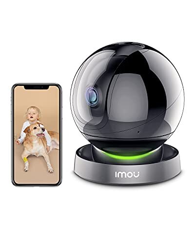 Imou Home Security Camera, 2.5K Indoor Camera Pan-Tilt, Plug-in WiFi Camera, Baby Monitor Dog Camera wiSpotlight & Siren, Night Vision, 2-Way Audio and Human Motion Detection, Rex 4MP